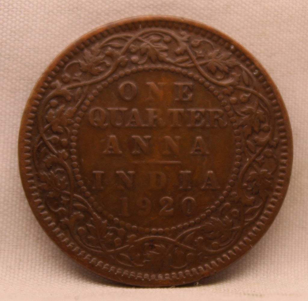 Quarter Anna 1920 George V Copper coins