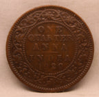 Quarter Anna 1920 George V Copper coins