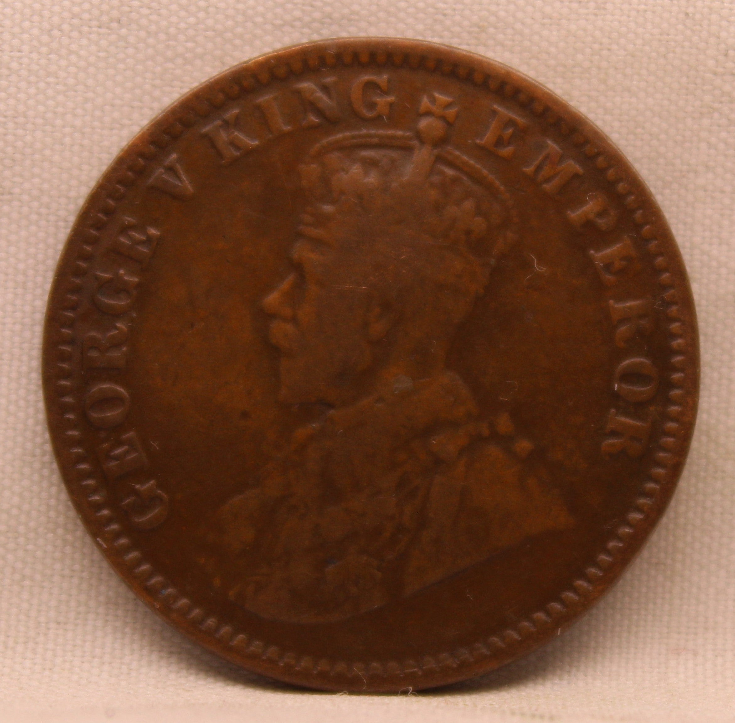Quarter Anna 1920 George V Copper coins