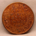 Quarter Anna 1925 George V Copper coins