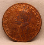 Quarter Anna 1925 George V Copper coins