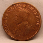 Quarter Anna 1927 George V Copper coins