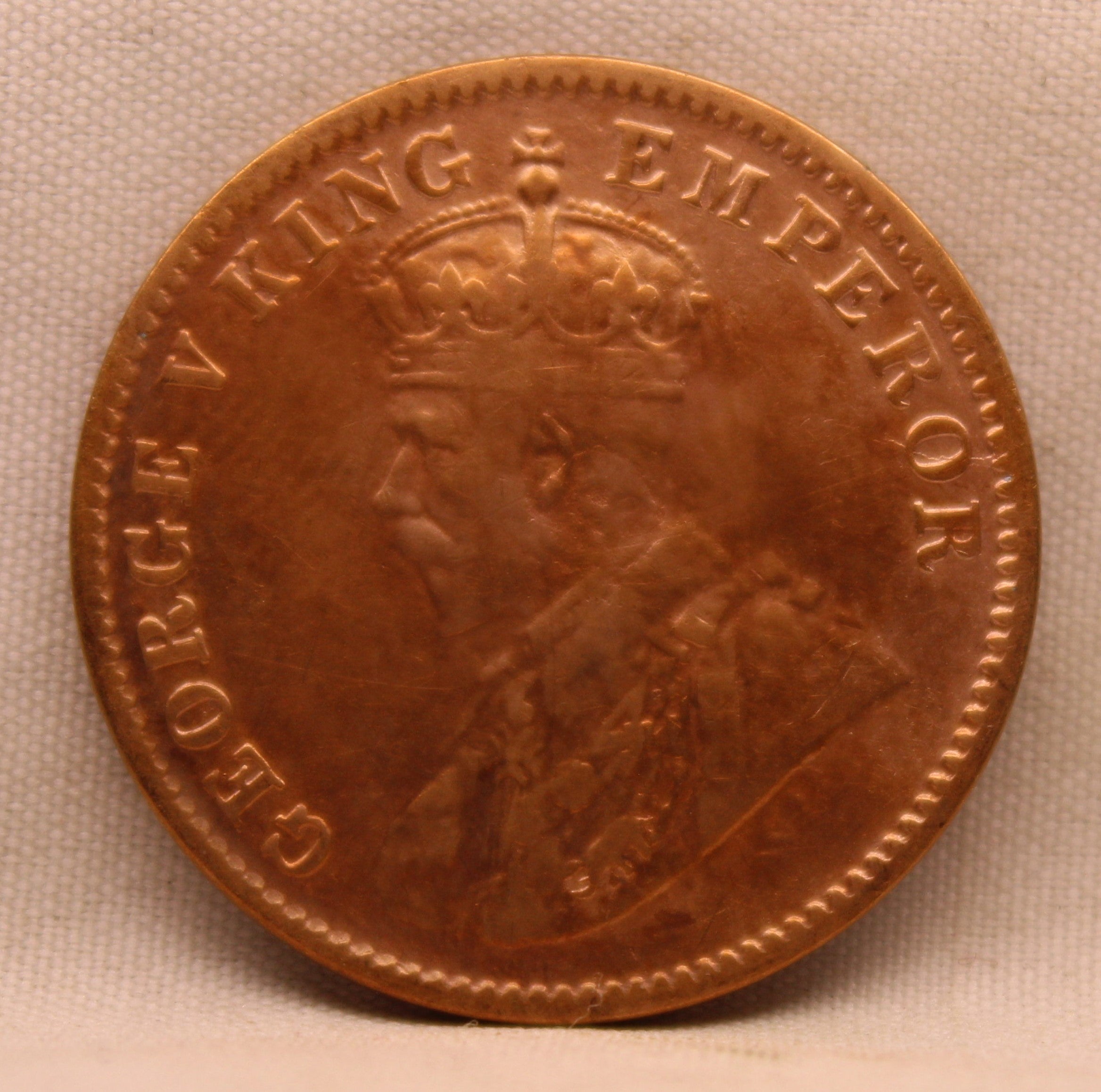 Quarter Anna 1928 George V Copper coins