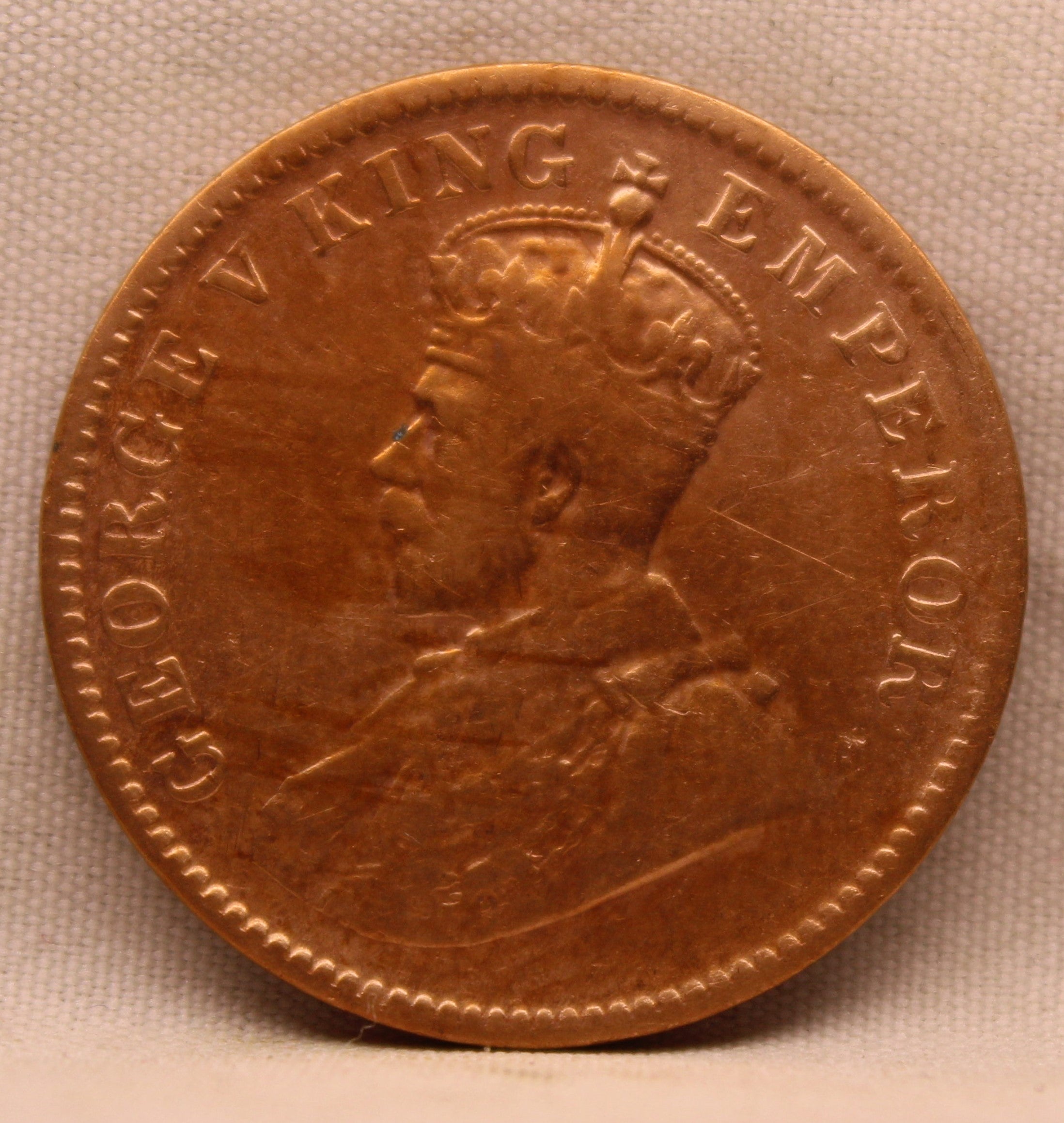 Quarter Anna 1929 George V Copper coins