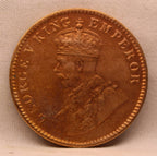 Quarter Anna 1935 George V Copper coins