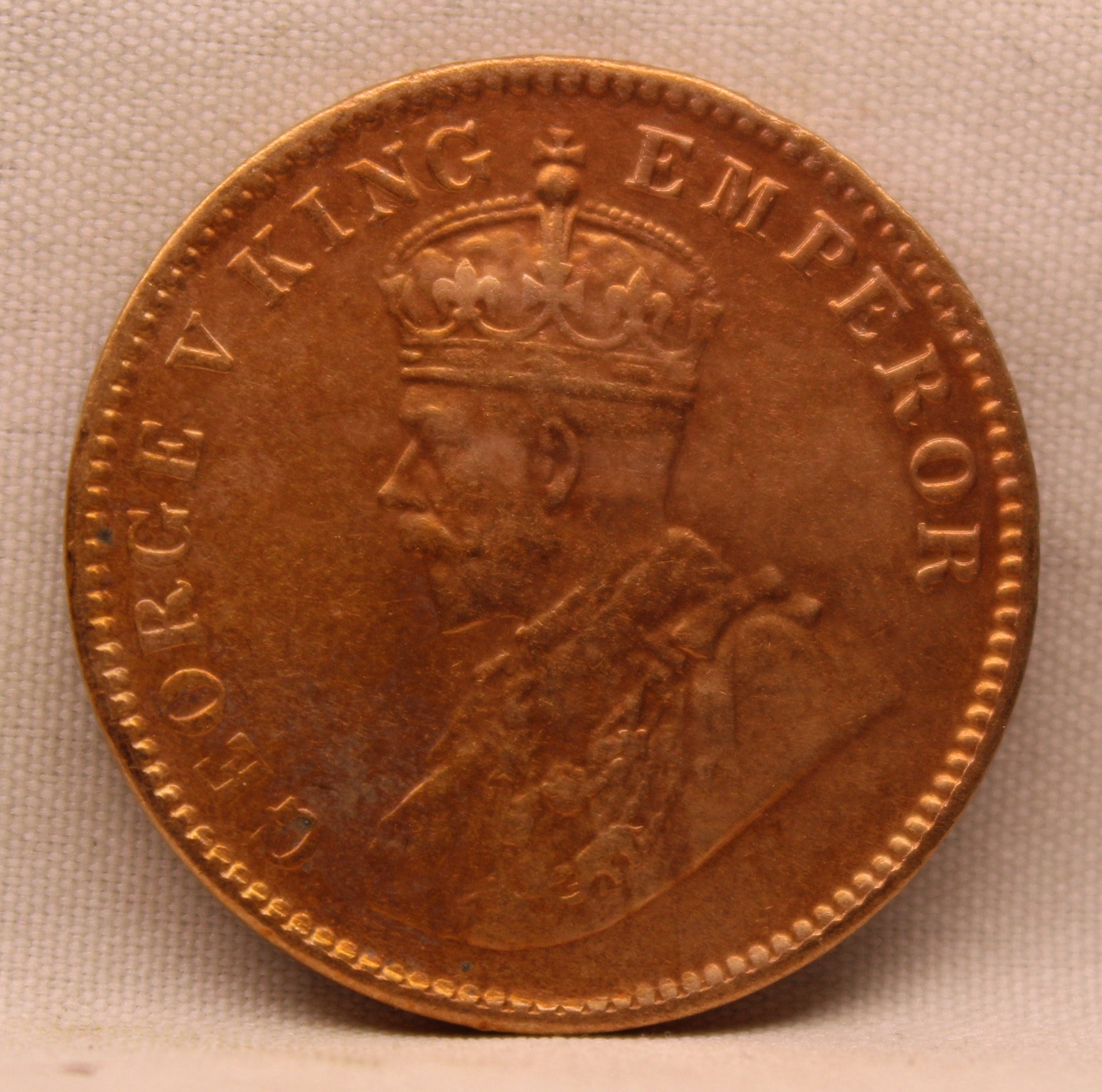 Quarter Anna 1935 George V Copper coins