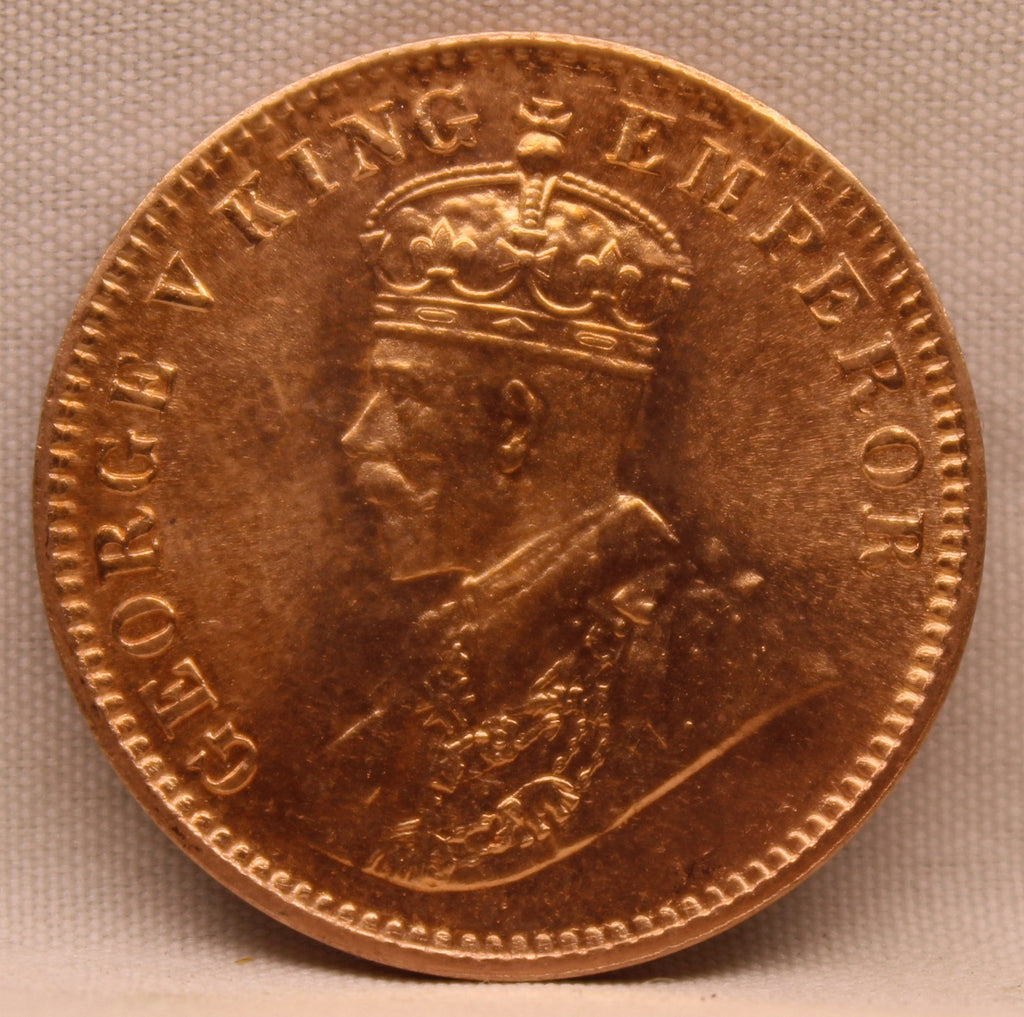 Quarter Anna 1913 George V Copper coins