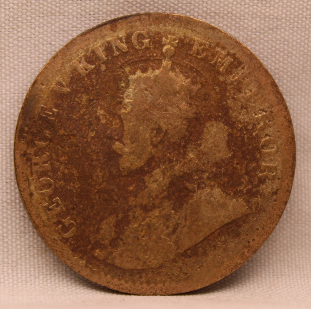 Quarter Anna 1914 George V Copper coins