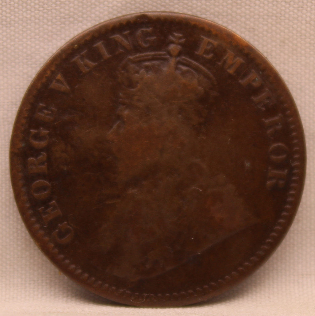 Quarter Anna 1917 George V Copper coins