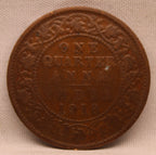 Quarter  Anna 1918 George V Copper coins