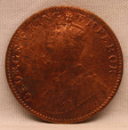 Quarter Anna 1924 George V Copper coins