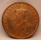 Quarter Anna 1925 George V Copper coins