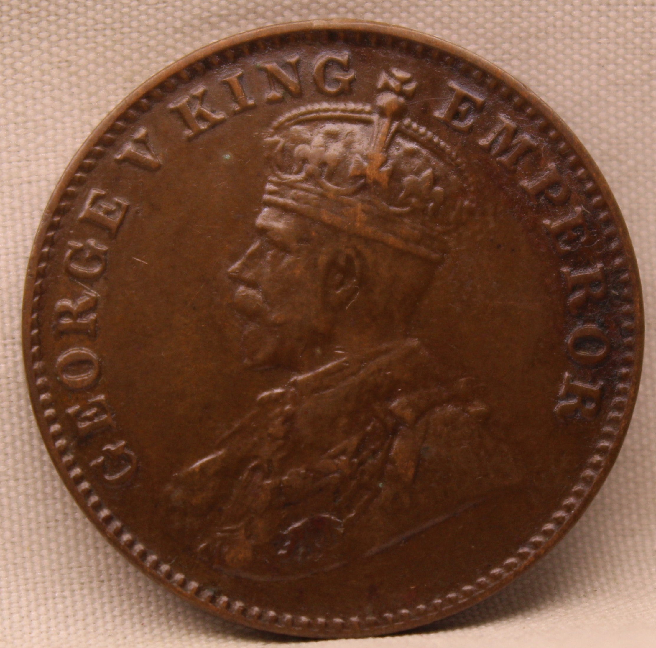 Quarter Anna 1927 George V Copper coins
