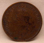 Quarter  Anna 1928 George V Copper coins