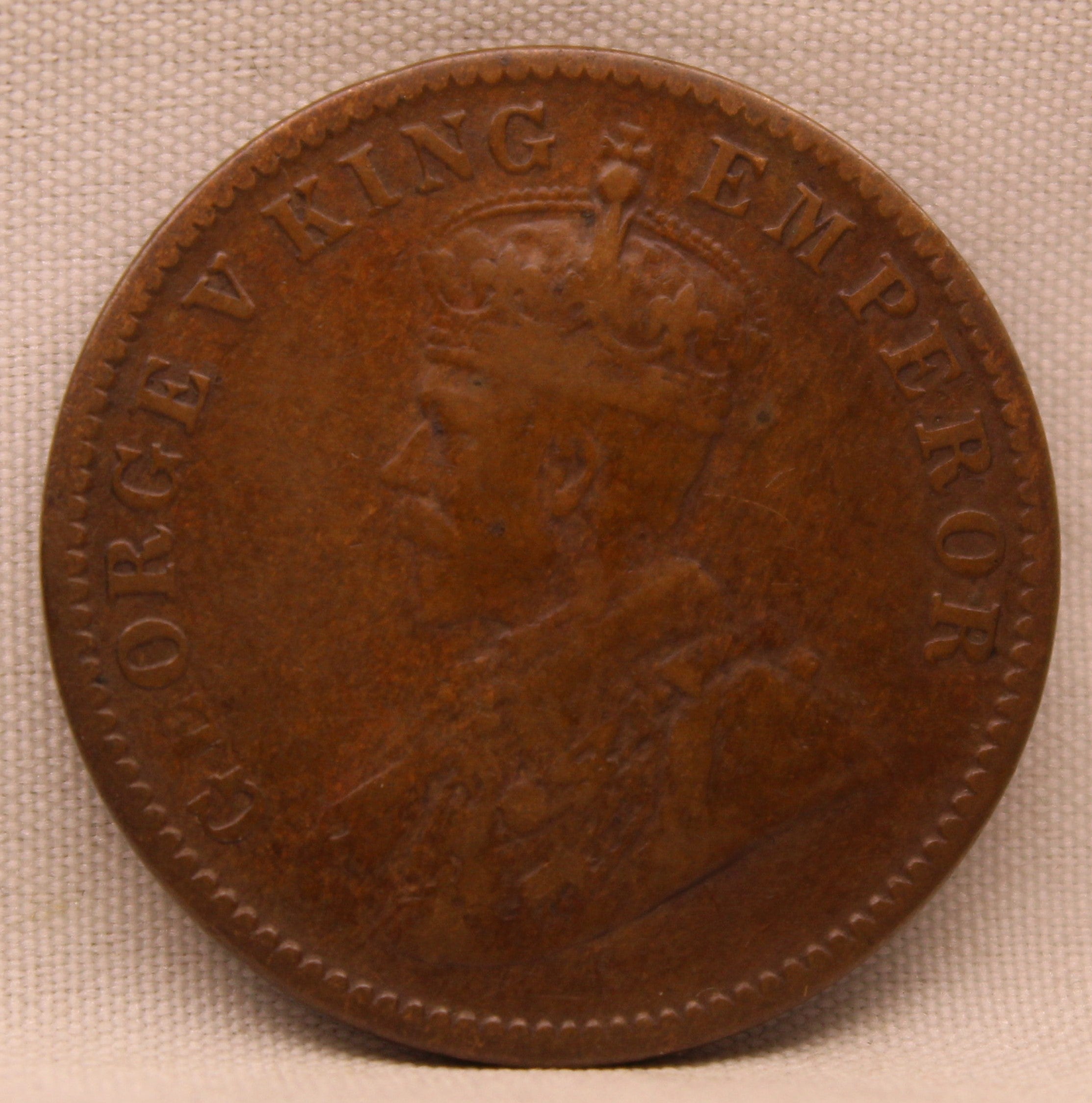Quarter  Anna 1929 George V Copper coins