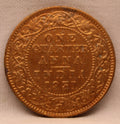 Quarter  Anna 1931 George V Copper coins