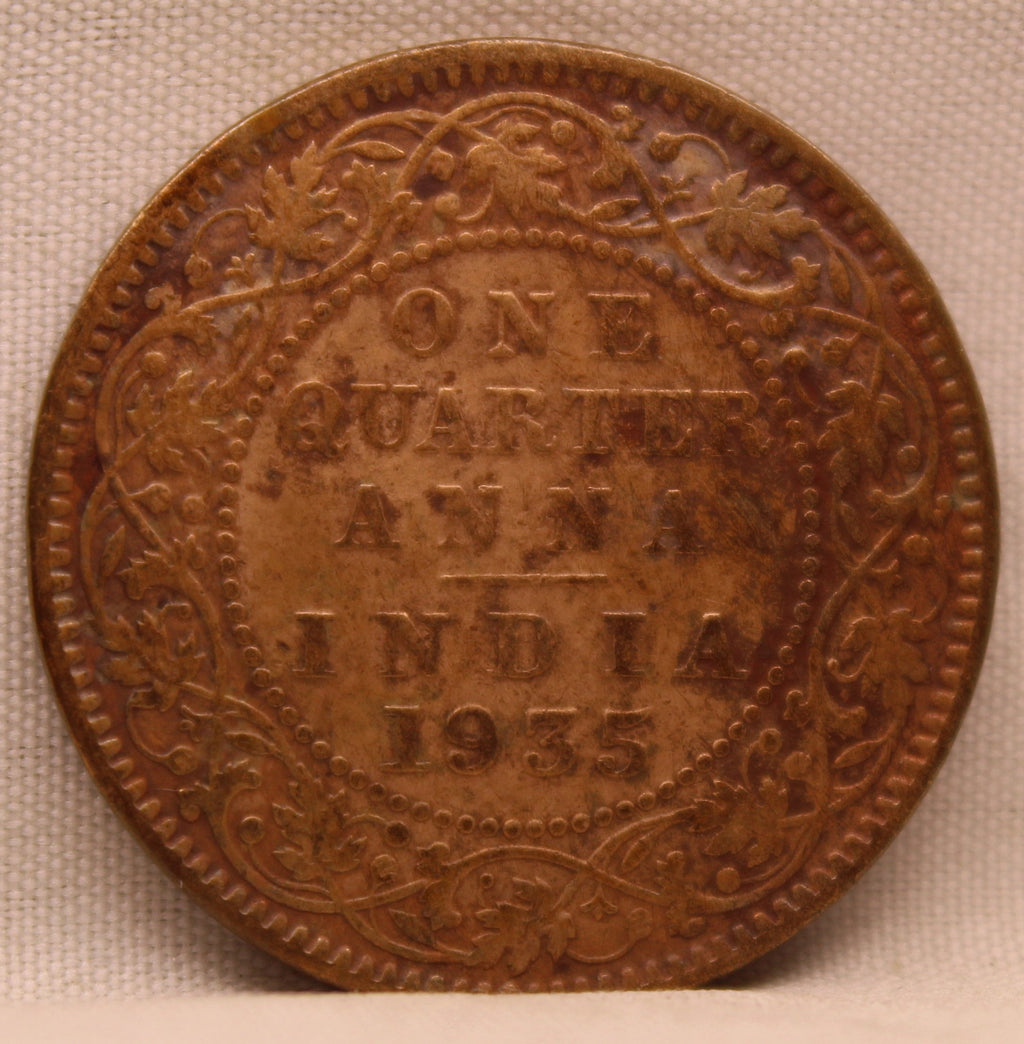 Quarter  Anna 1935 George V Copper coins