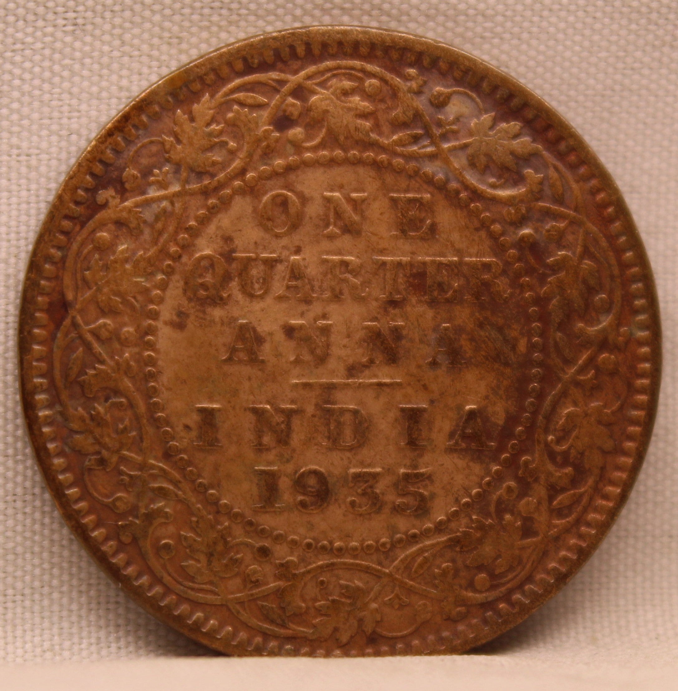 Quarter  Anna 1935 George V Copper coins