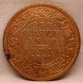 Quarter  Anna 1911 George V Copper coins
