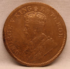 Quarter  Anna 1911 George V Copper coins