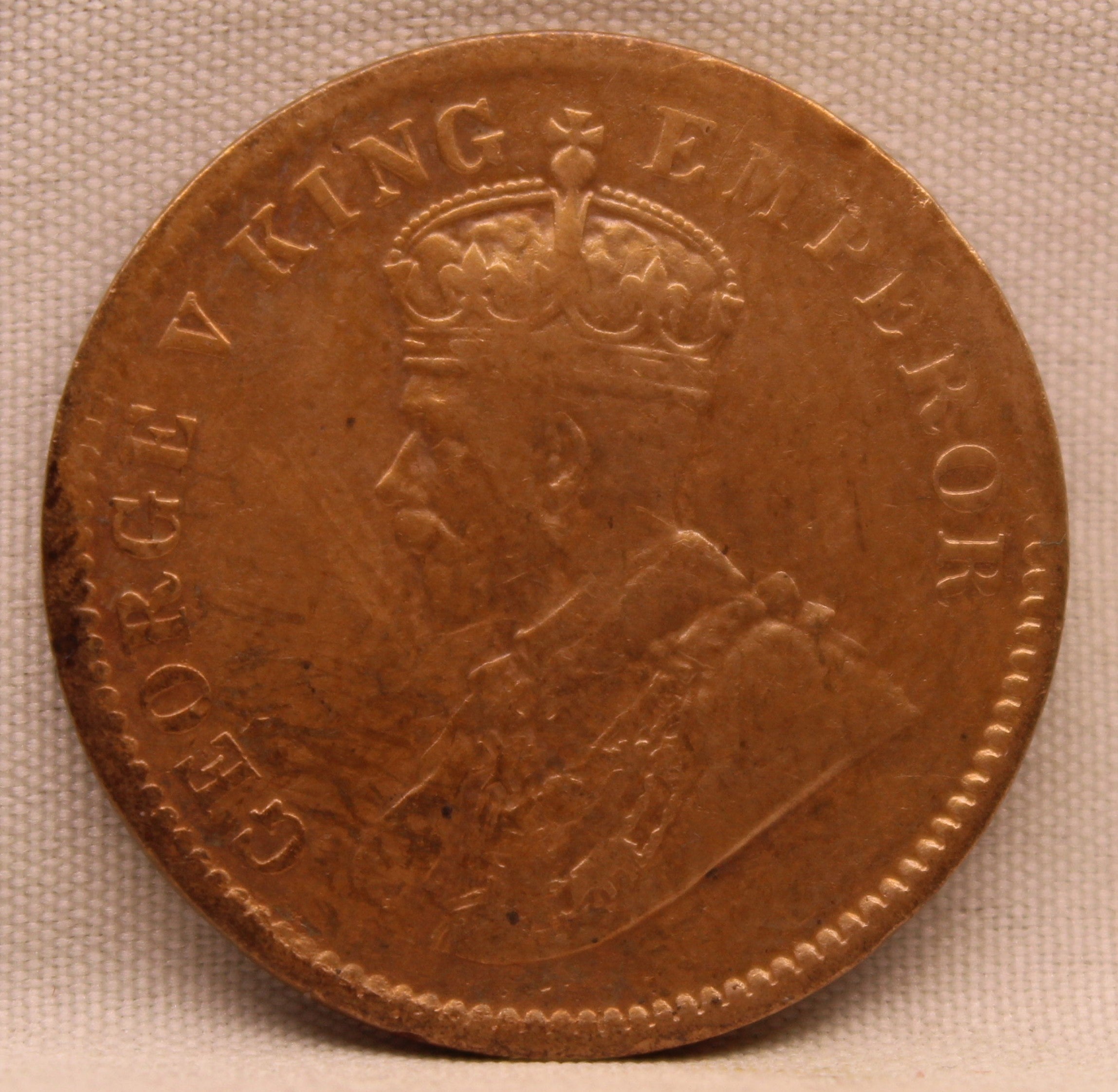 Quarter  Anna 1911 George V Copper coins