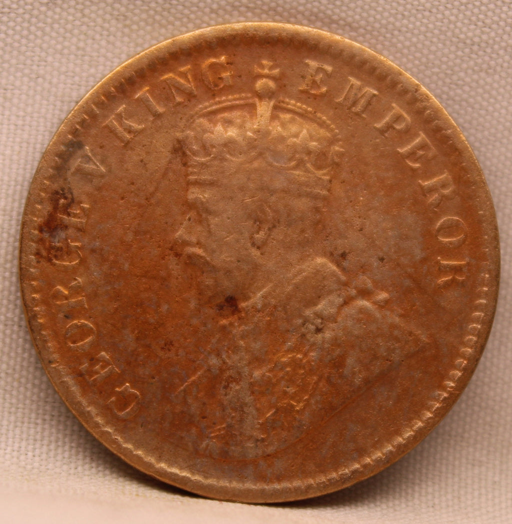 Quarter  Anna 1911 George V Copper coins