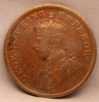 Quarter  Anna 1911 George V Copper coins