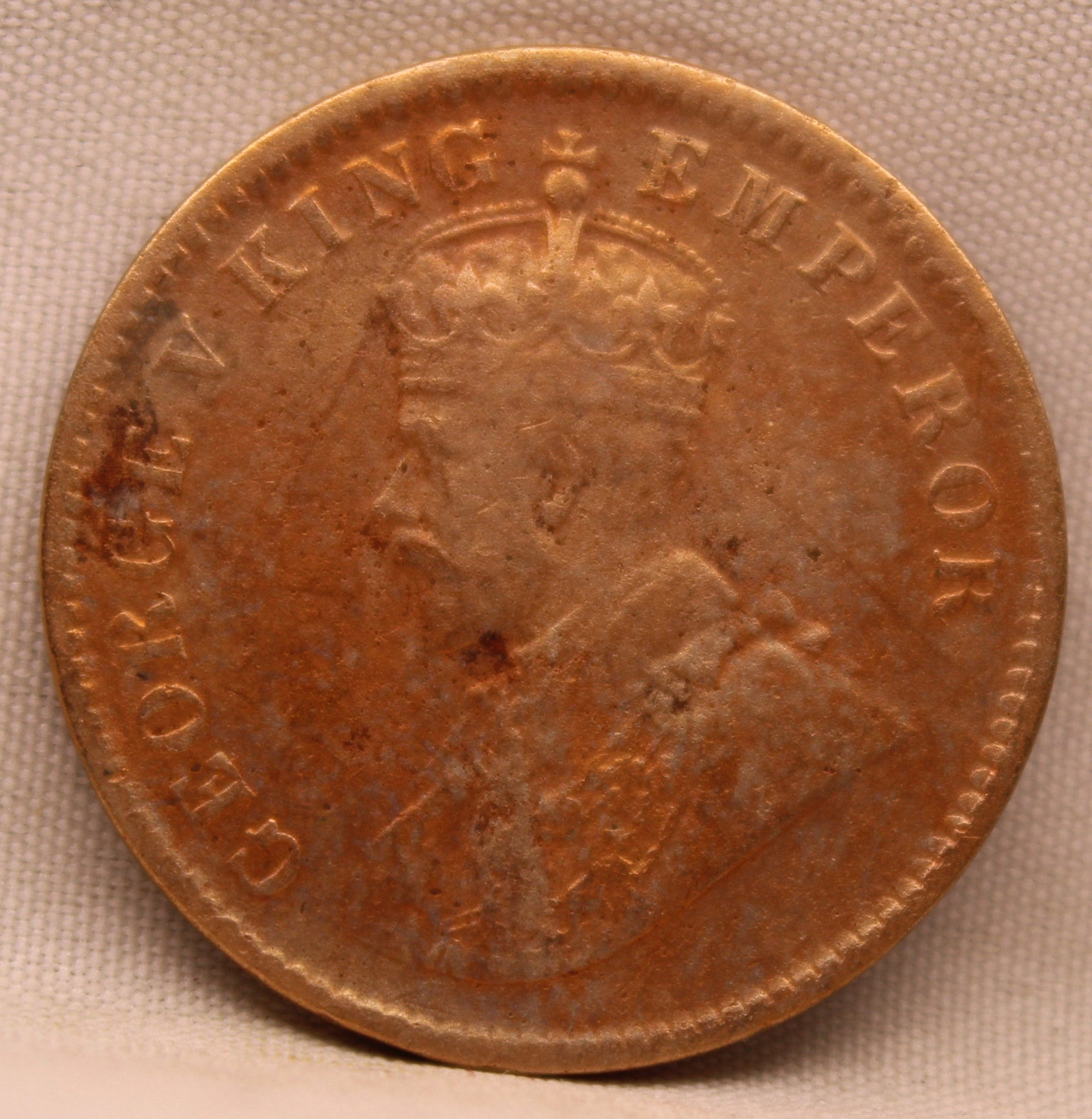 Quarter  Anna 1911 George V Copper coins