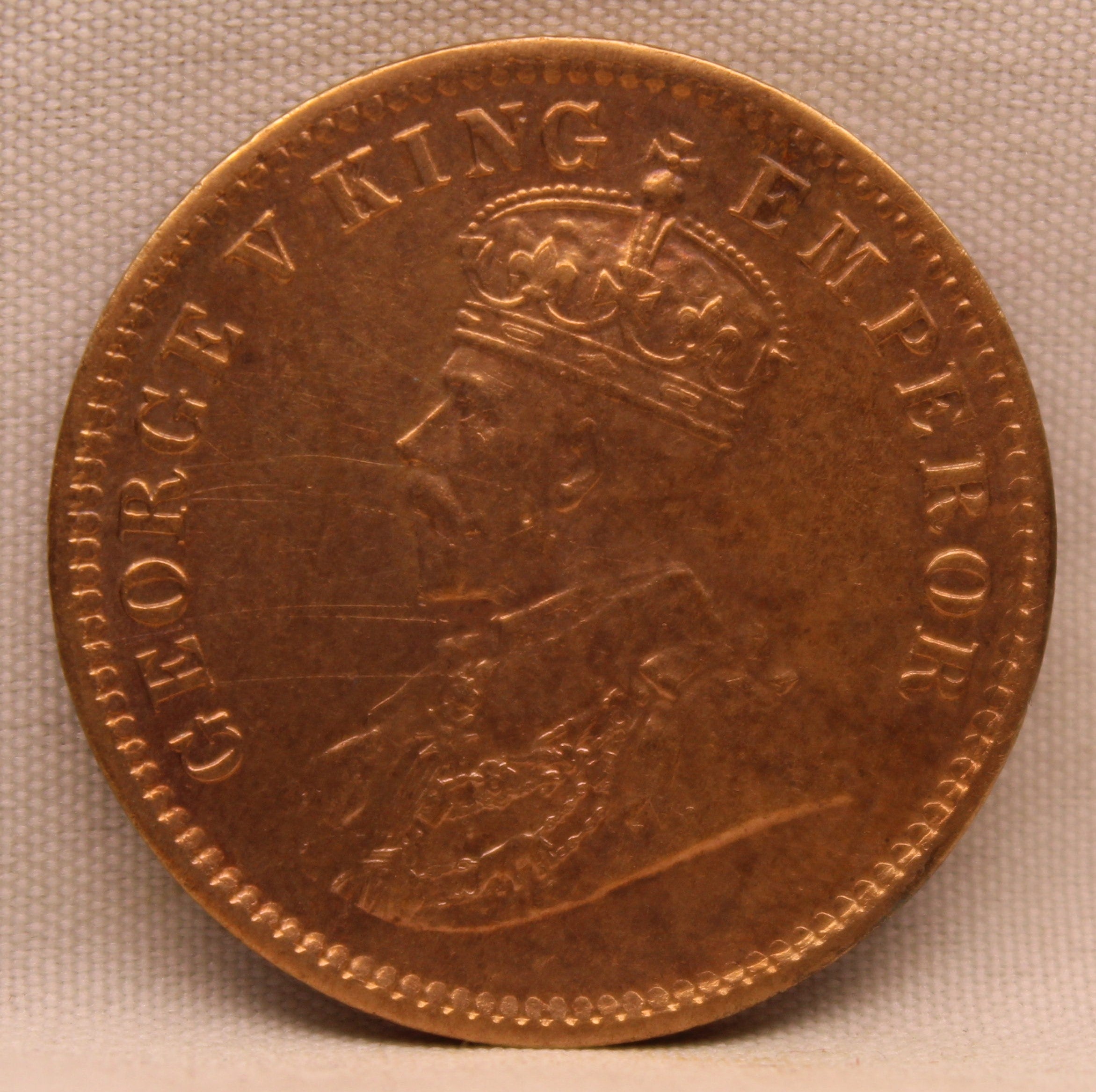 Quarter  Anna 1911 George V Copper coins