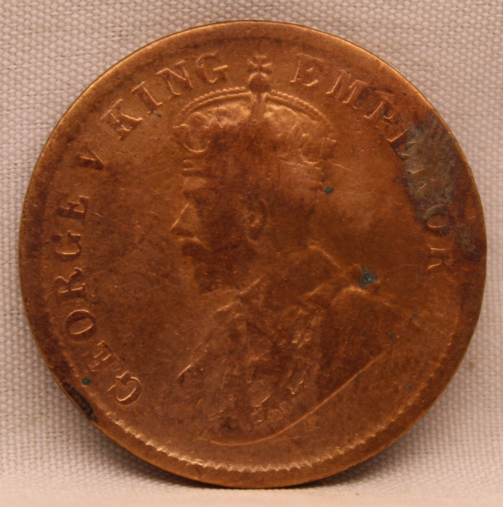 Quarter Anna 1911 George V Copper coins
