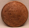 Quarter  Anna 1911 George V Copper coins