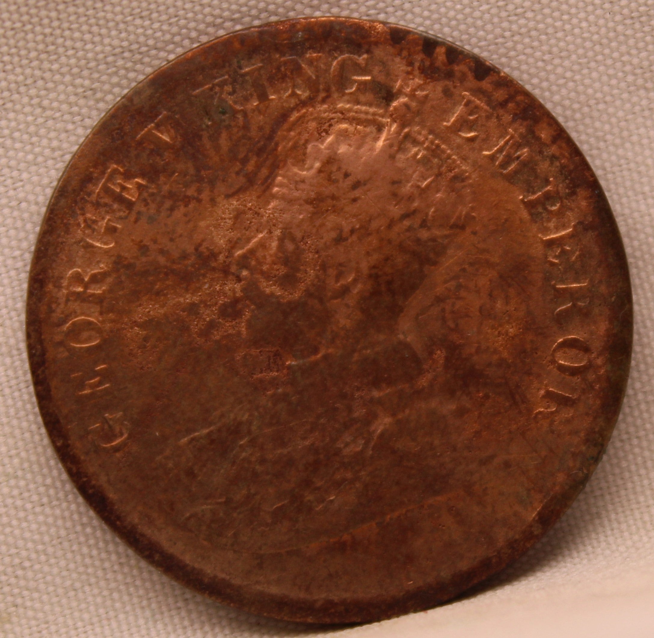 Quarter  Anna 1911 George V Copper coins