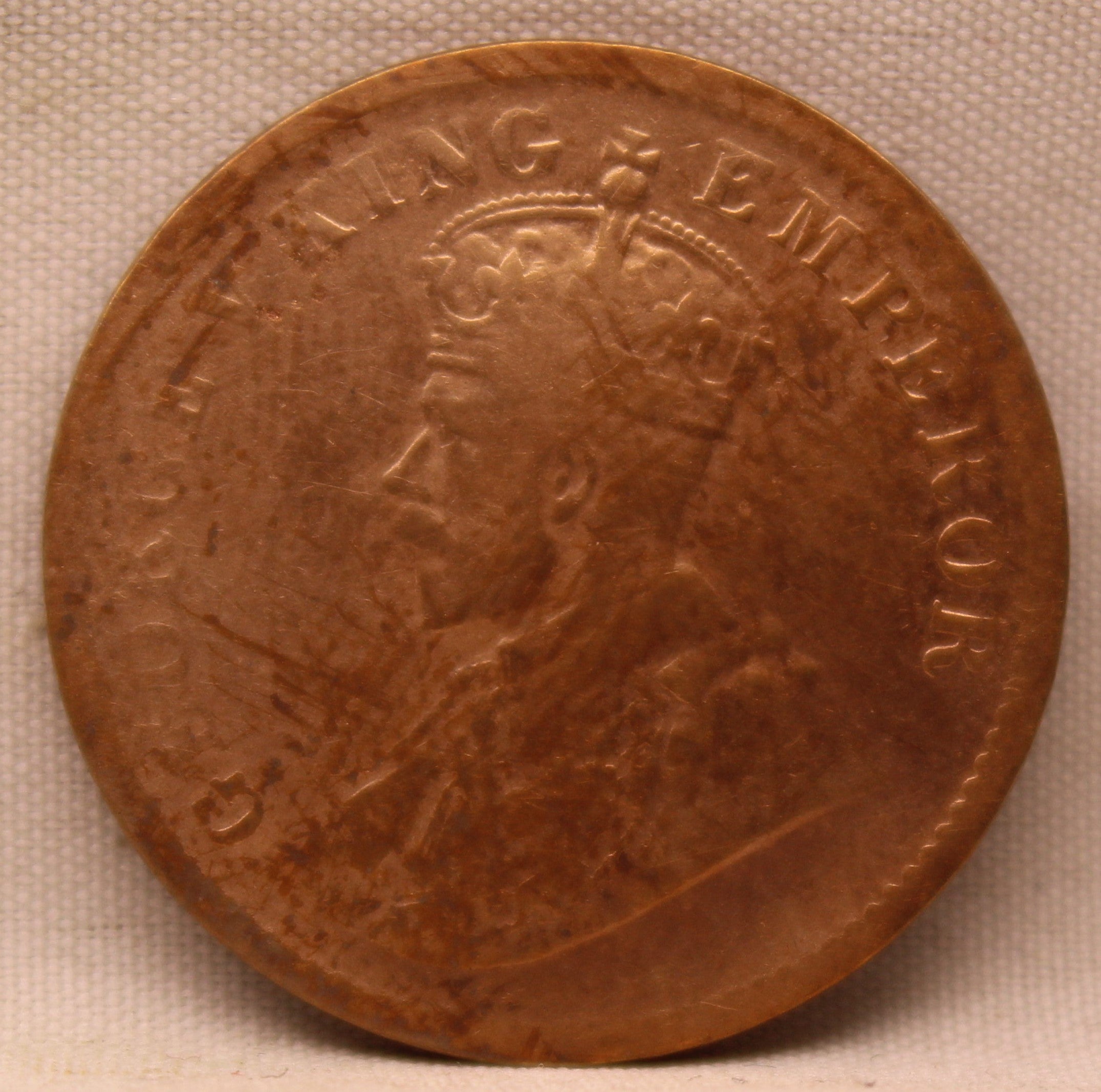 Quarter  Anna 1911 George V Copper coins