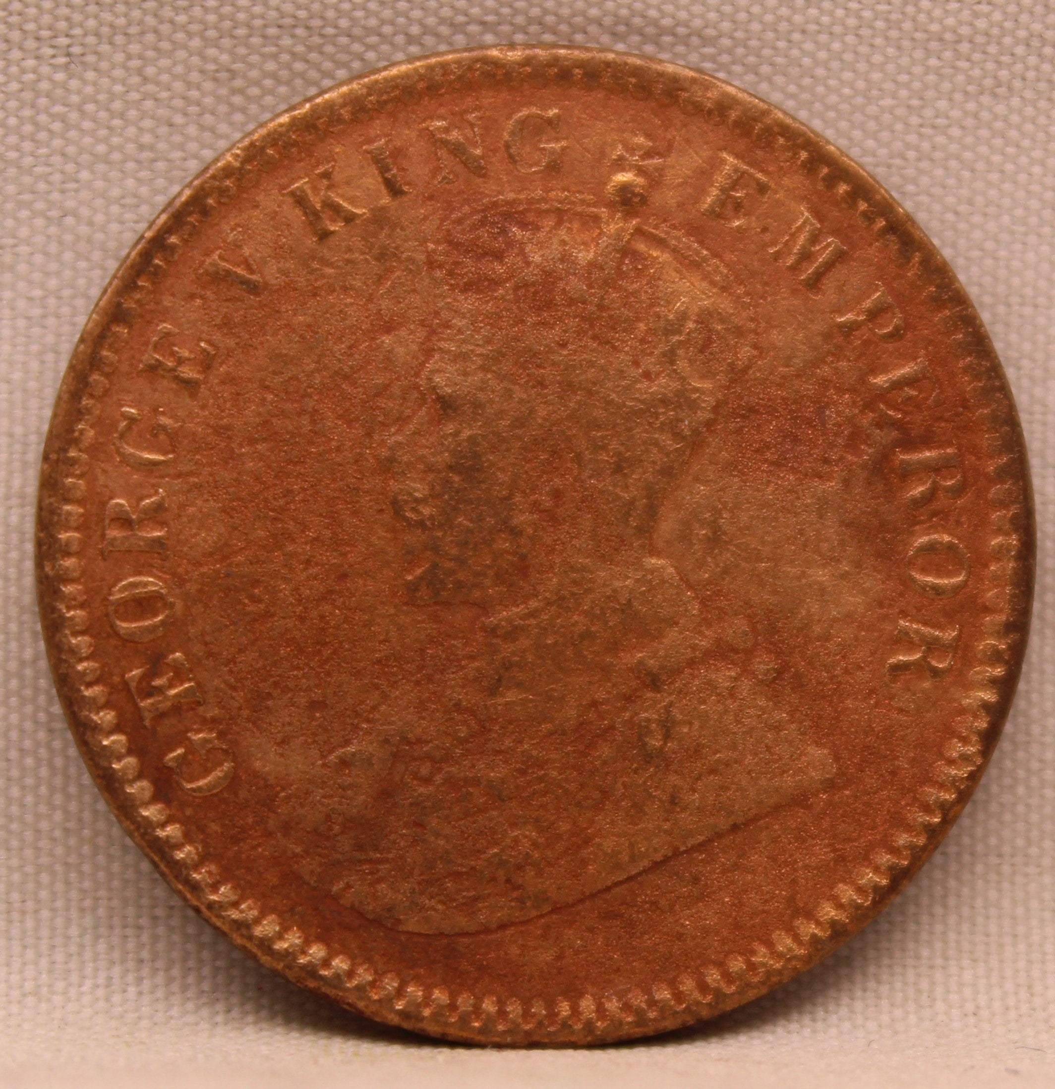Quarter  Anna 1911 George V Copper coins