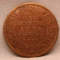 Quarter  Anna 1911 George V Copper coins