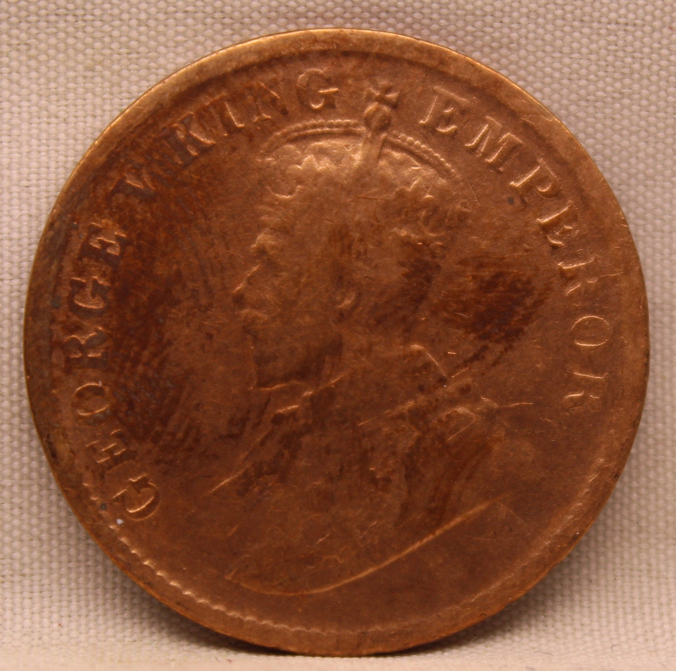 Quarter  Anna 1911 George V Copper coins