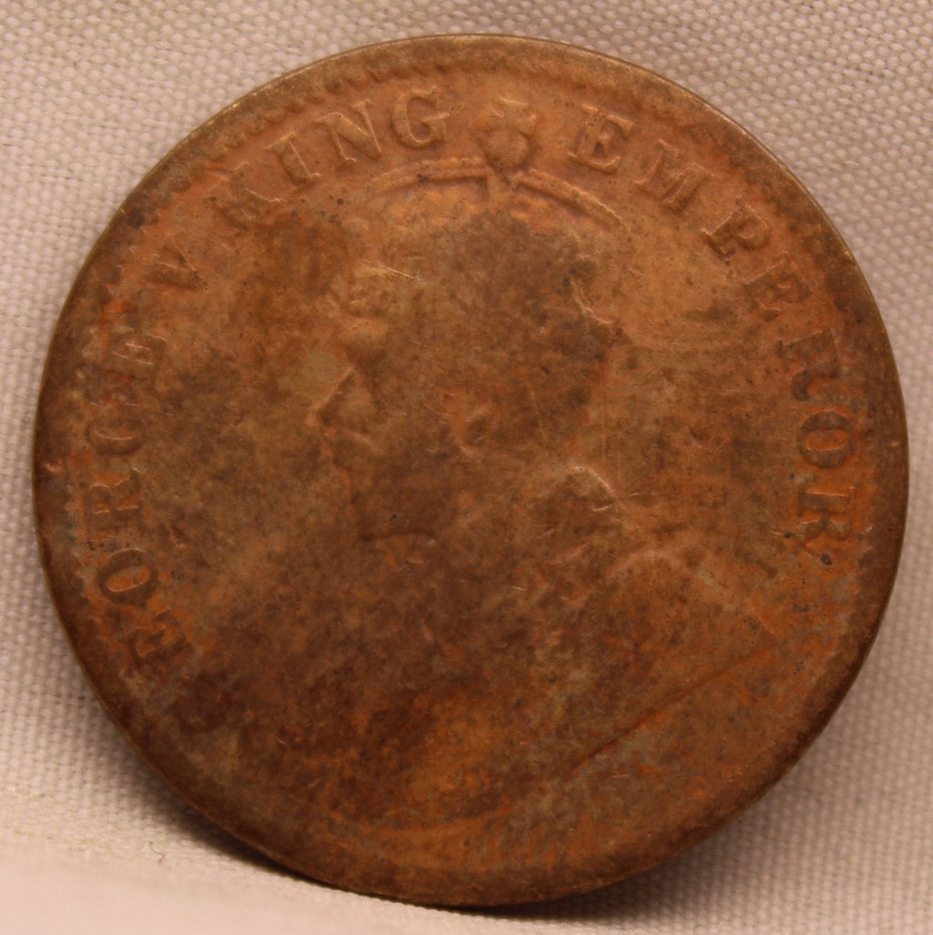 Quarter  Anna 1914 George V Copper coins