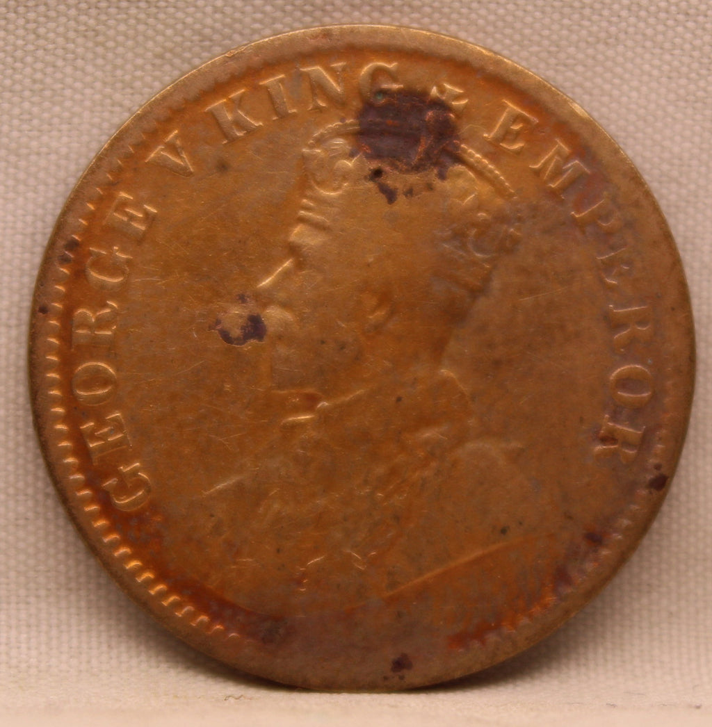 Quarter  Anna 1916 George V Copper coins