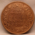 Quarter  Anna 1916 George V Copper coins