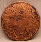 Quarter  Anna 1916 George V Copper coins