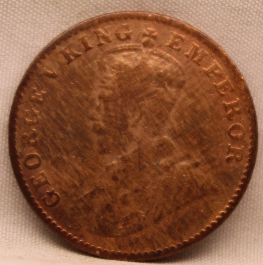 Quarter  Anna 1924 George V Copper coins