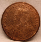 Quarter  Anna 1924 George V Copper coins