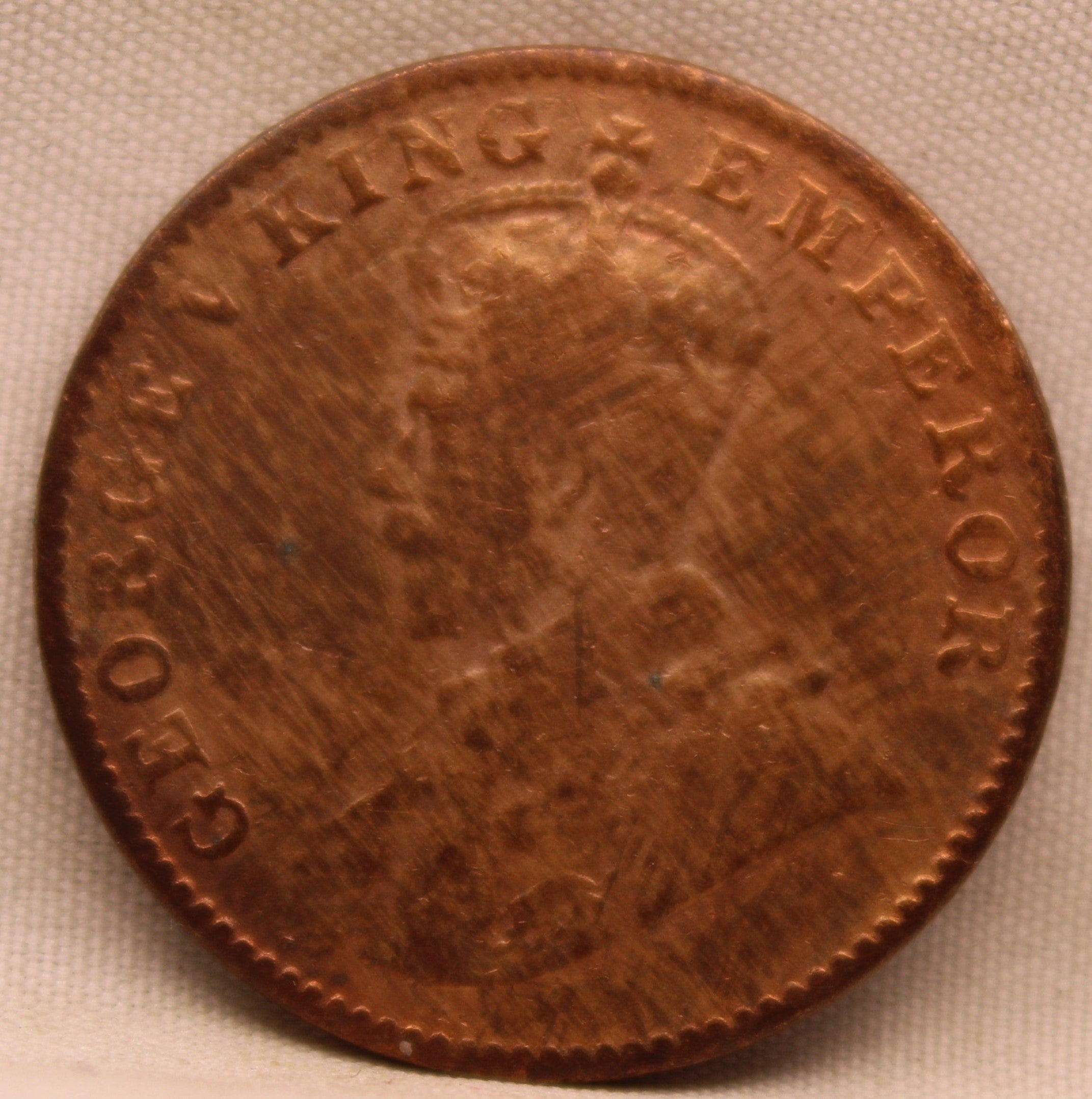 Quarter  Anna 1924 George V Copper coins