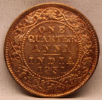 Quarter  Anna 1931 George V Copper coins