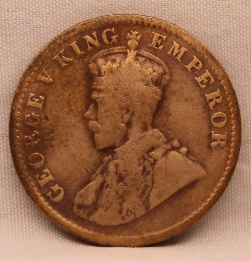 Quarter Anna 1912 George V Copper coins