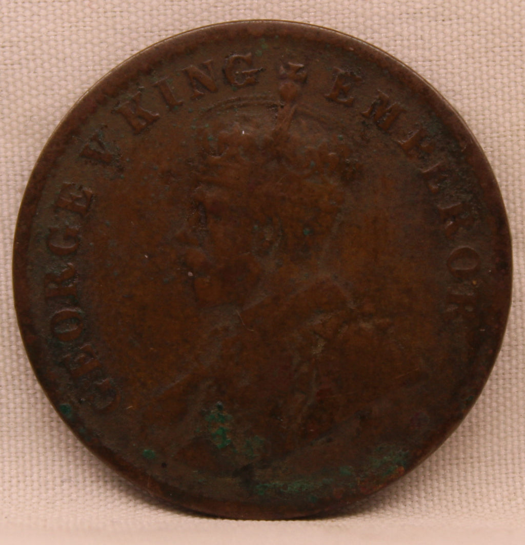 Quarter Anna 1912 George V Copper coins
