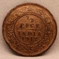 Half Pice 1912 George V Bronze coins