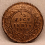 Half Pice 1912 George V Bronze coins