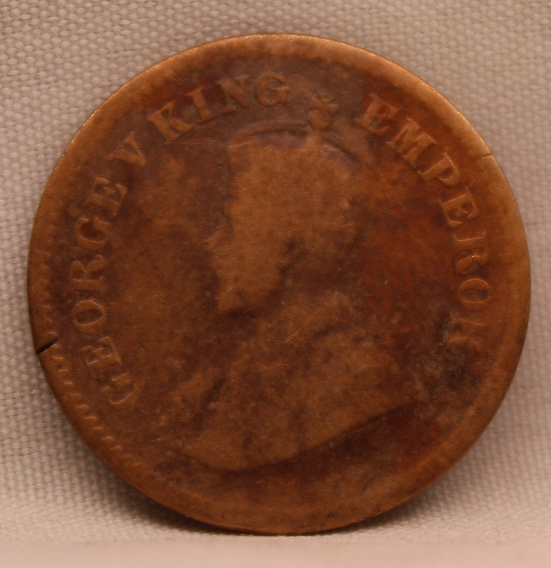Half Pice 1913 George V coins