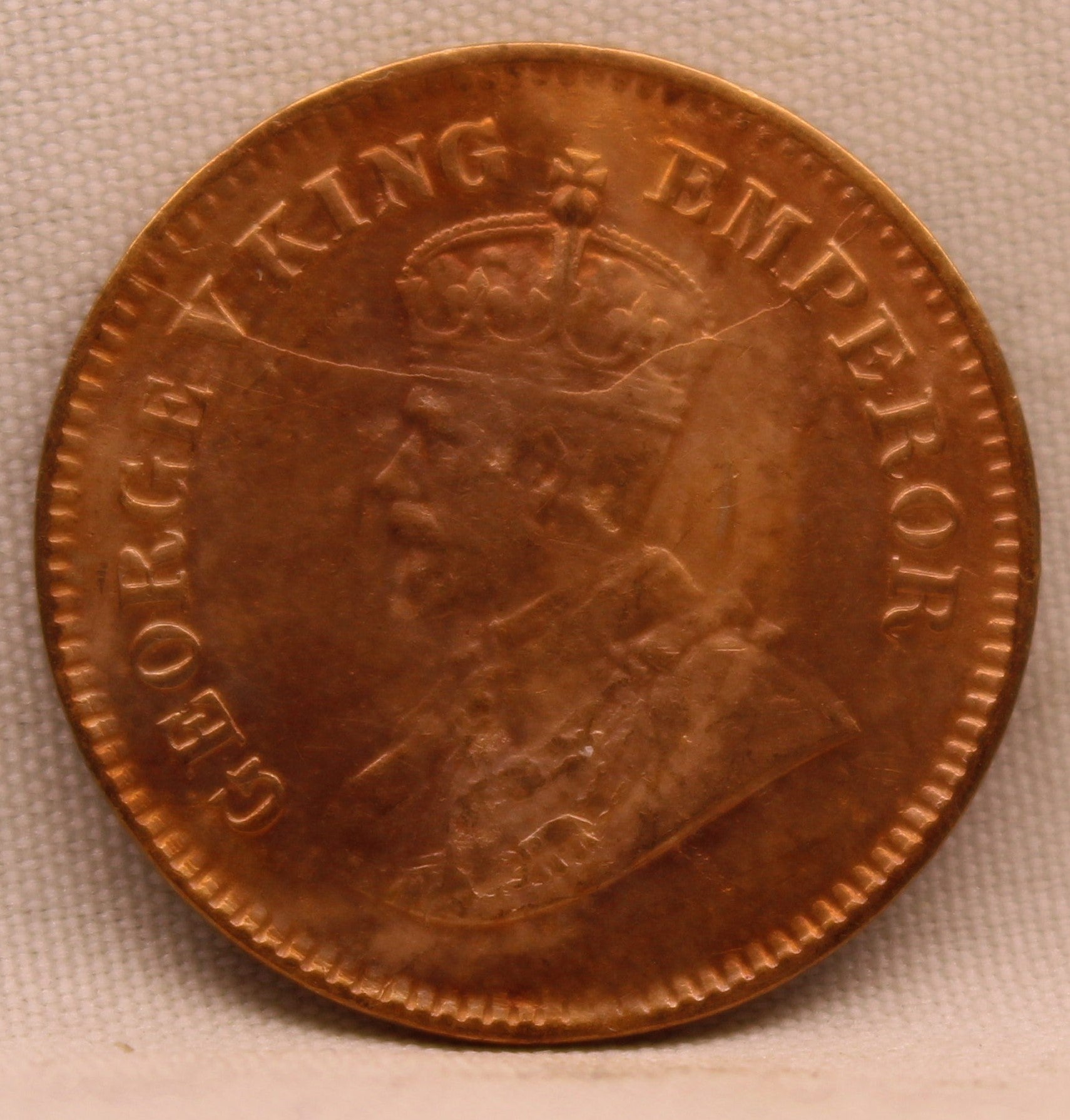 Half Pice 1913 George V coins